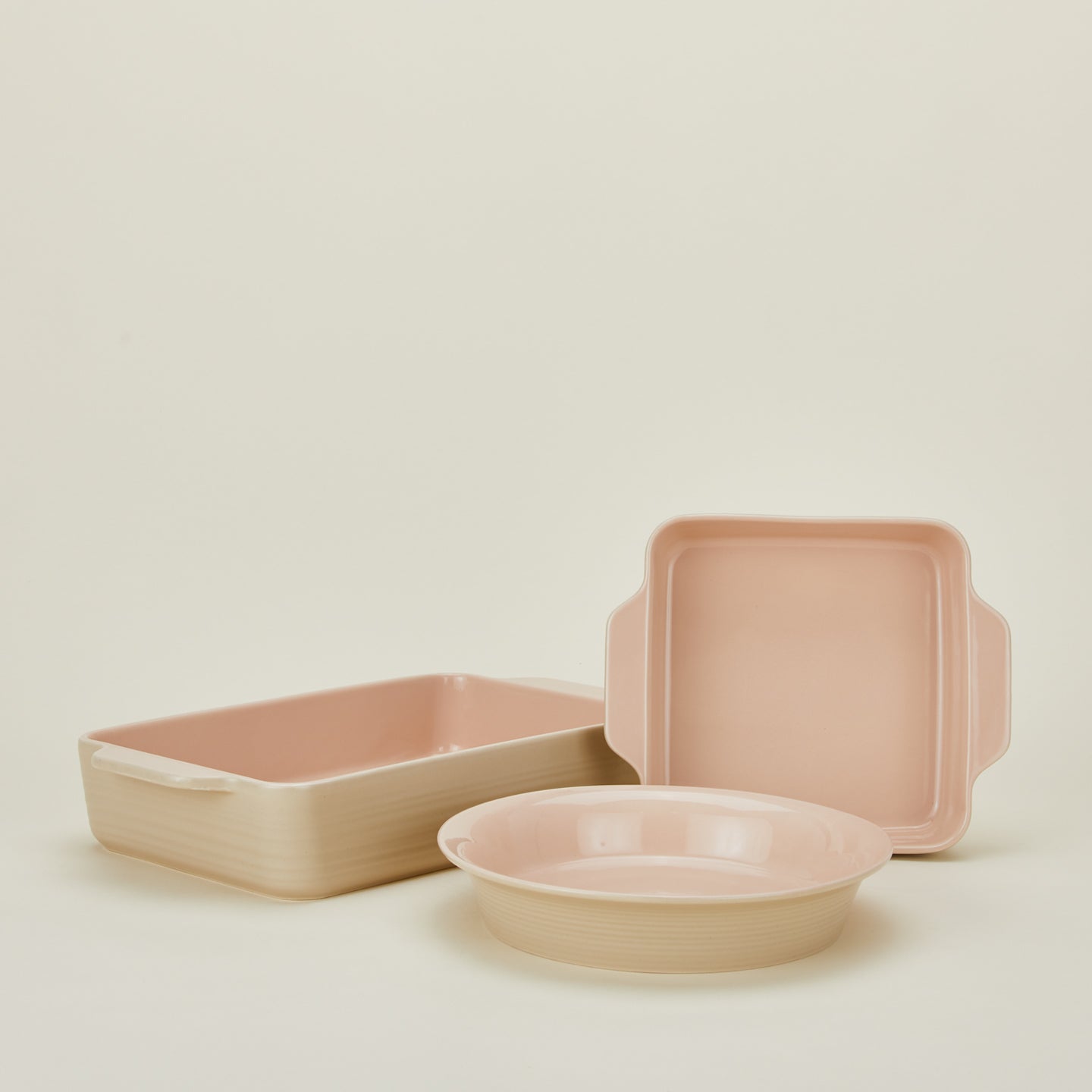 Essential Bakeware bundle in terracotta with 8x8, 9x13, and pie dish