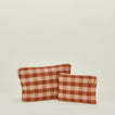 Essential gingham pouches in blush and terracotta