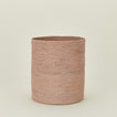 Essential woven wastebasket in blush