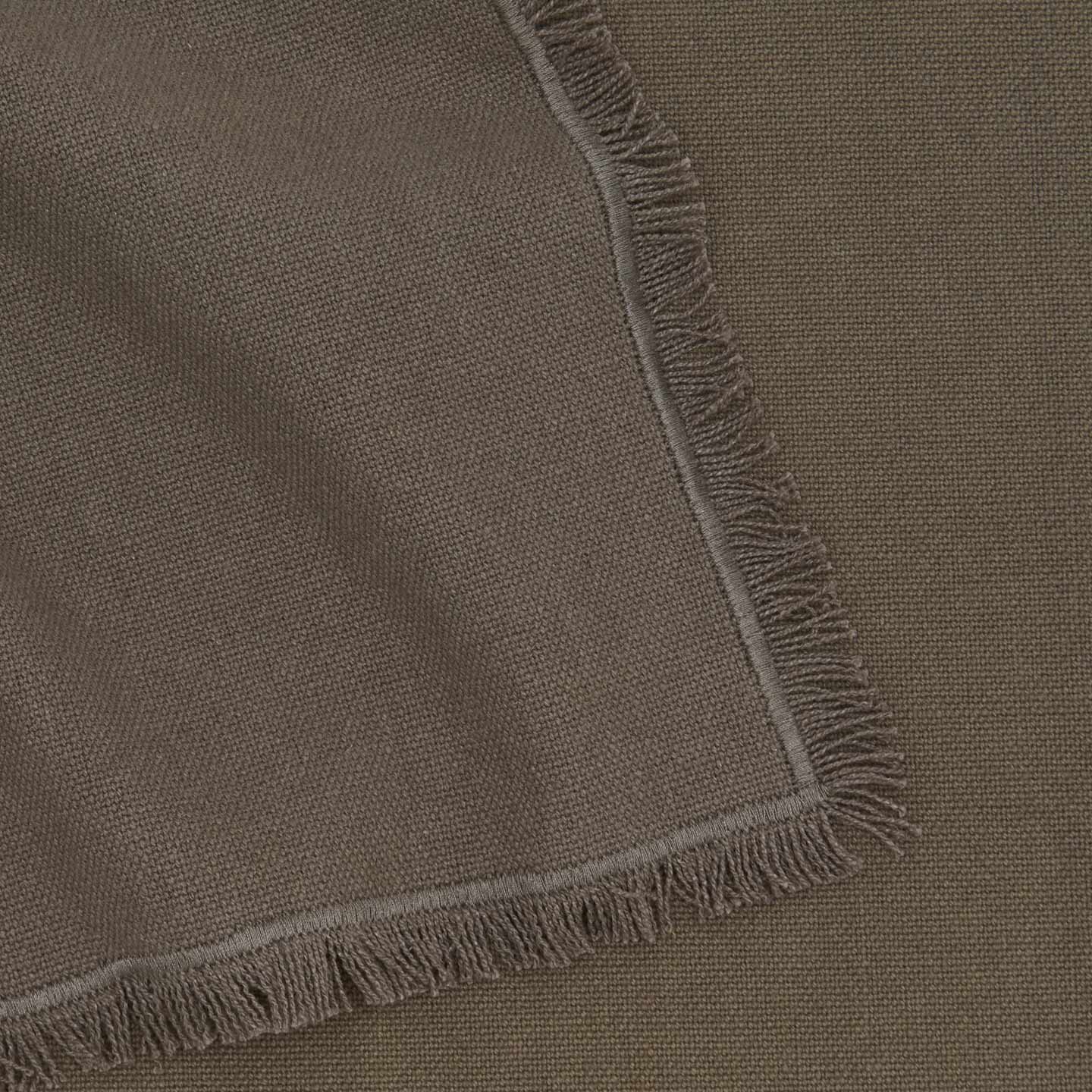 Close up view of essential cotton placemat in dark grey