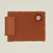 Essential Dinner Napkins in Terracotta with Placemat.