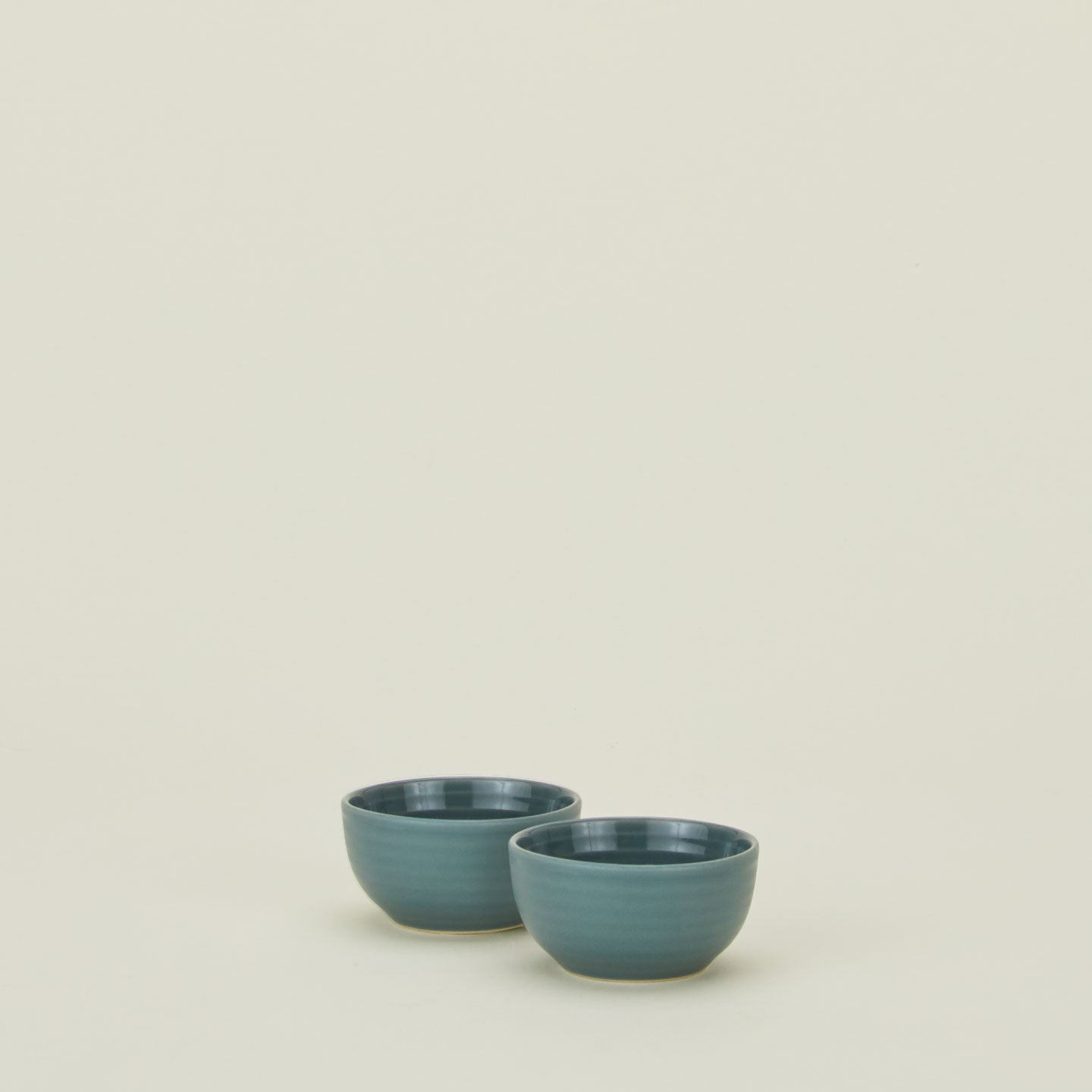 Set of 2 essential dinnerware extra small bowls in peacock