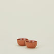 Set of 2 essential dinnerware extra small bowls in terracotta
