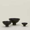 Essential footed bowl family in black