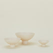 Essential footed bowl family in ivory