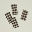 Essential Gingham napkins set of 4 in ivory/flax