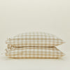 Essential Gingham Pillowcases, Set of 2 - Ivory/Flax