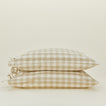 Essential Gingham Pillowcases, Set of 2 - Ivory/Flax