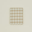 Gingham shower curtain in ivory/flax
