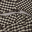 Essential Gingham Duvet - Light Grey/Black on bed with matching pillow cases