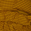 Essential Gingham Duvet - Mustard/Bronze on bed with matching pillow cases