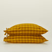 Essential Gingham Pillowcases, Set of 2 - Mustard/Bronze