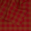 Close up view of Essential Gingham tablecloth in red/terracotta