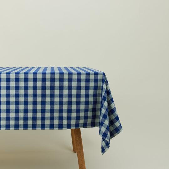 Essential Gingham Tablecloth - Sky/Blue