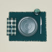 Essential Gingham napkin in sky/peacock with place setting