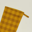 Detailed view of Essential Gingham Stocking - Mustard/Bronze