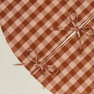 Detailed view of Essential GIngham Tree Skirt - Blush/Terracotta