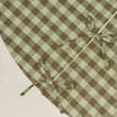 Detailed view of Essential GIngham Tree Skirt - Olive/Sage