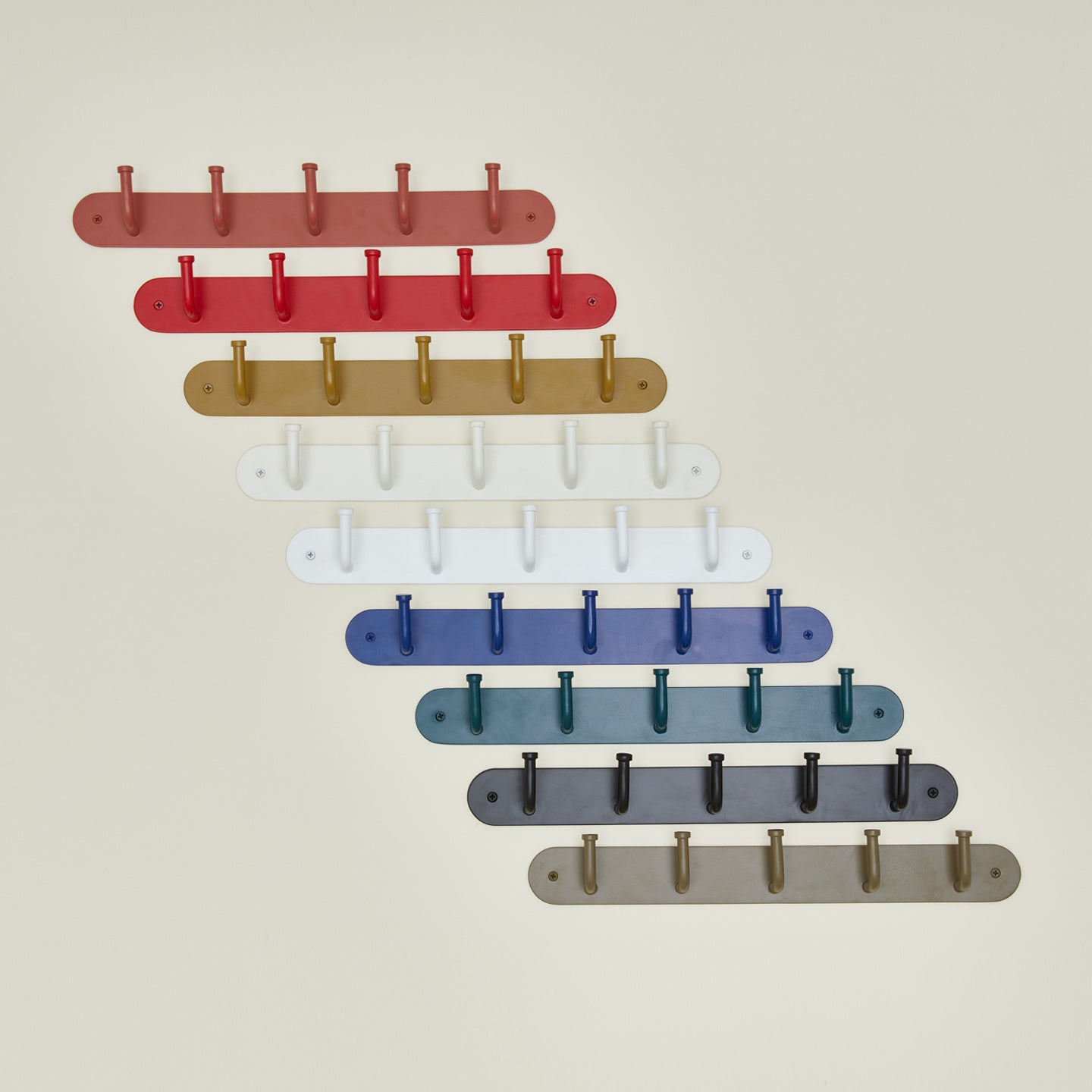 Essential hook rack in various colors