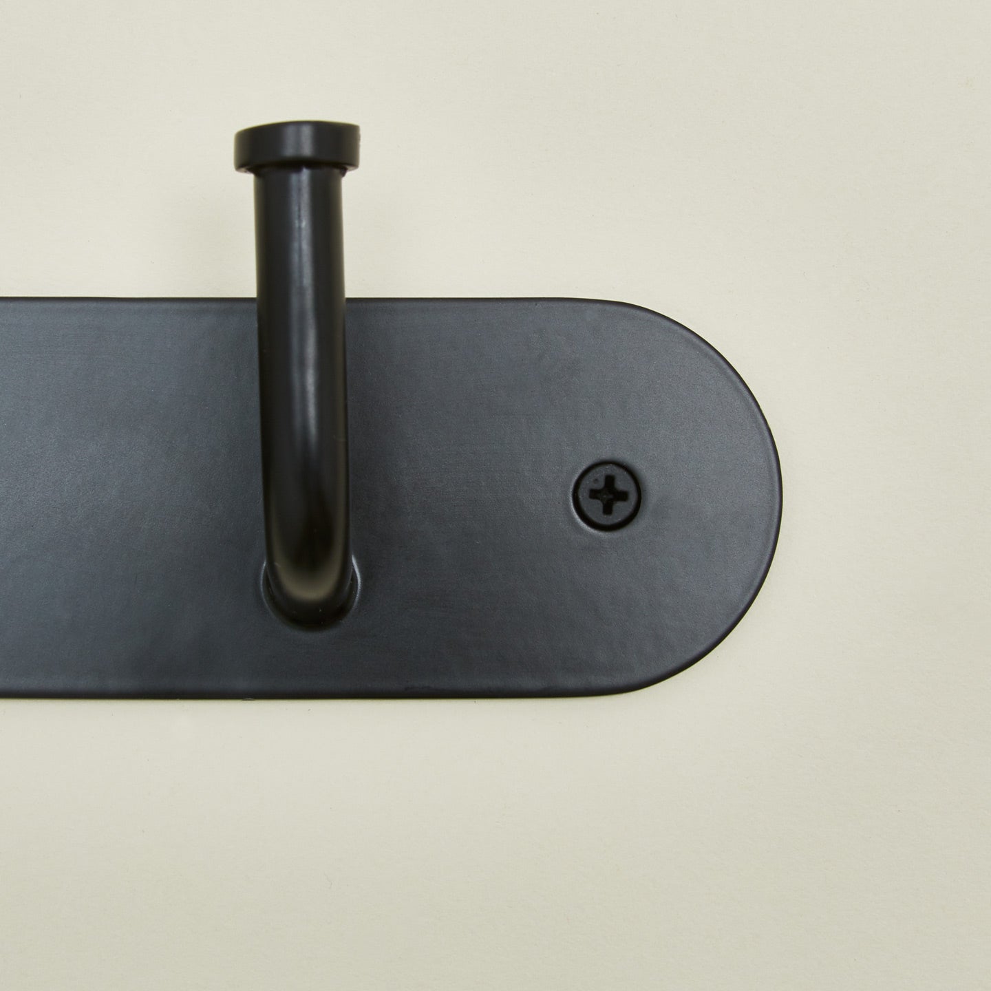 Detailed view of Essential hook rack in black