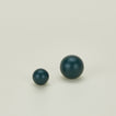 Small and large sphere knob in Dark Peacock.