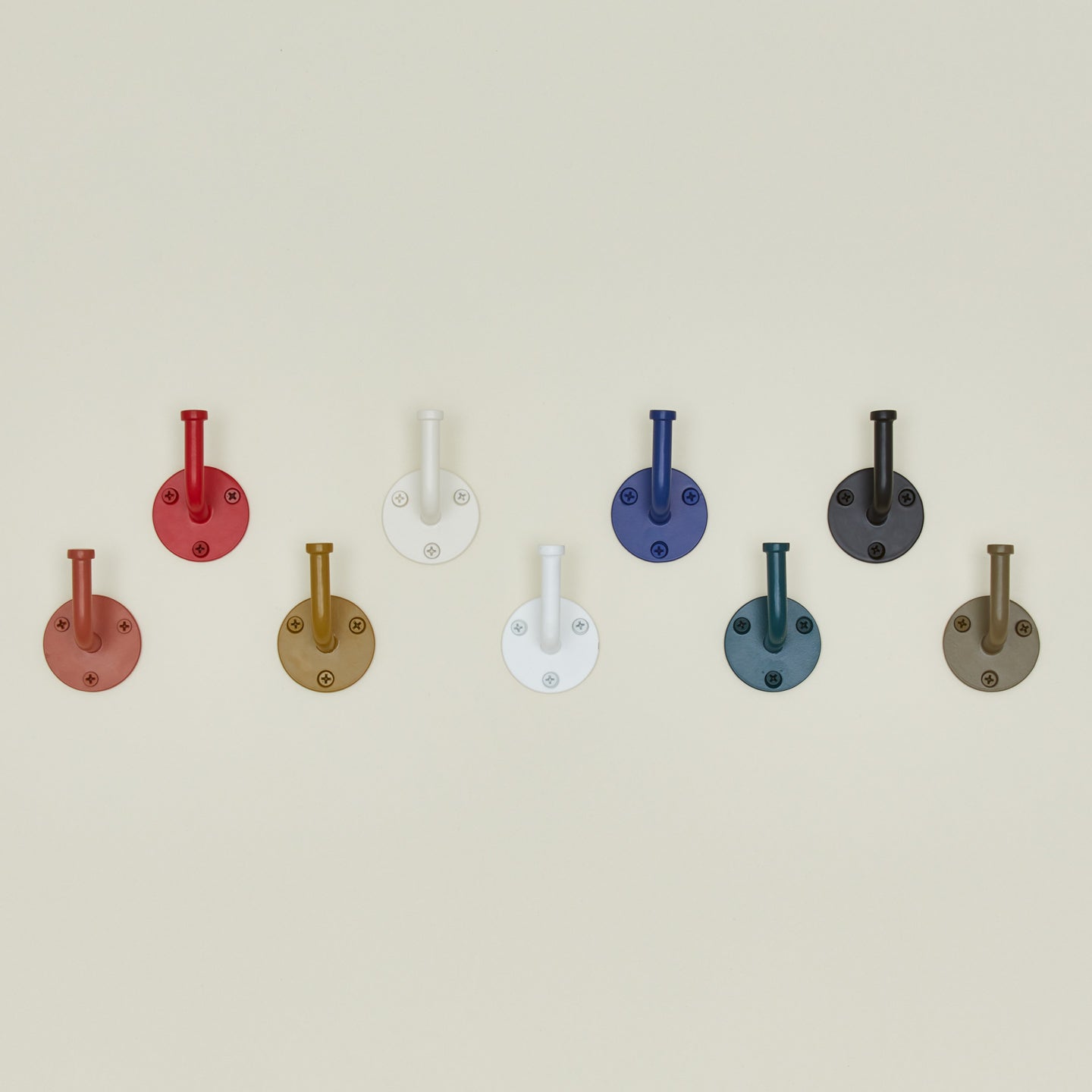 Essential hooks in various colors