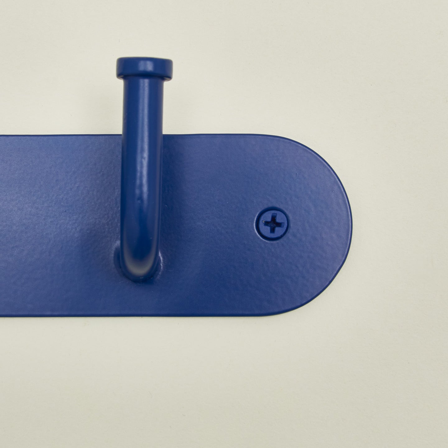 Detailed view of Essential hook rack in klein blue