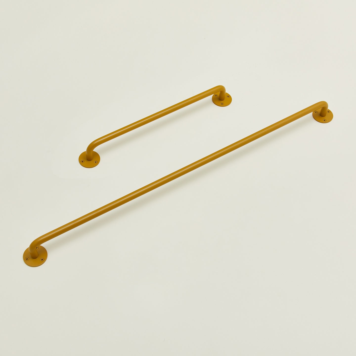 Small and large towel bar in Mustard.