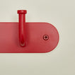 Detailed view of Essential hook rack in red
