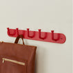 Essential hook rack in red with purse