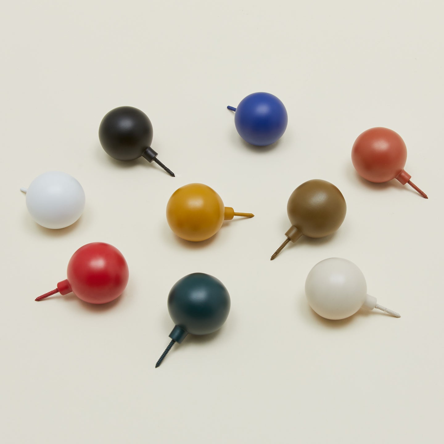 Essential sphere hook family in various colors