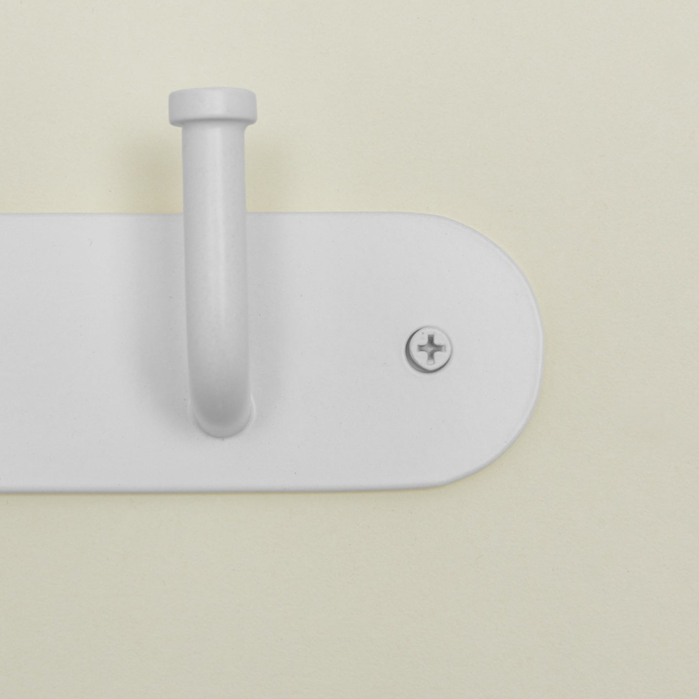 Detailed view of Essential hook rack in white