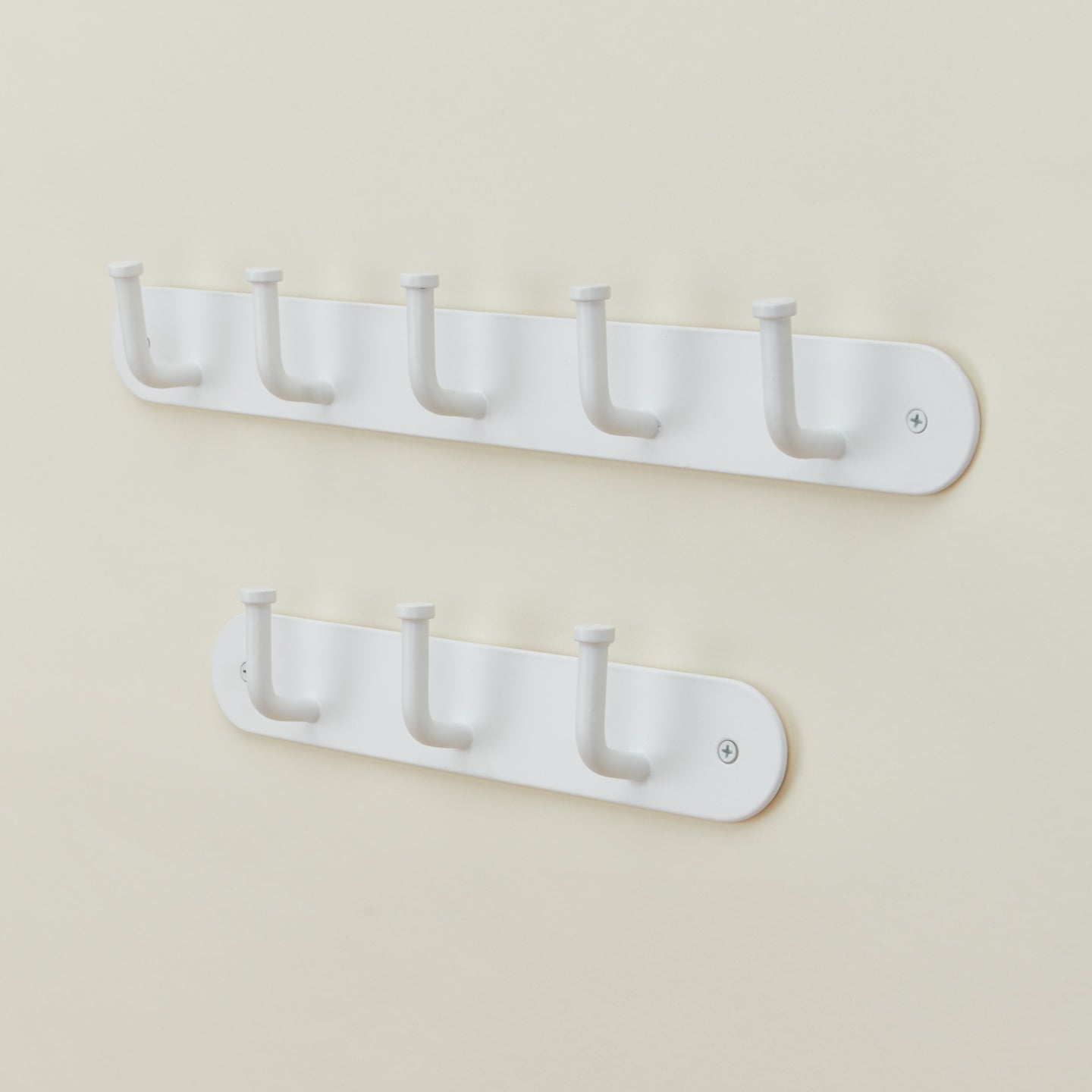 Essential hook racks in white