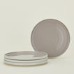 Four Essential Dinner Plates in Light Grey.