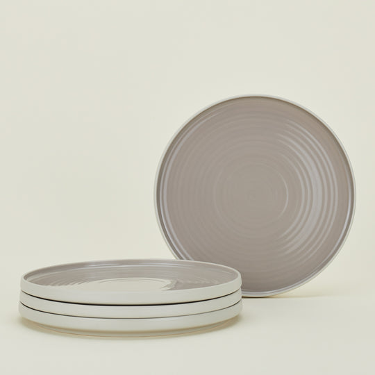 Essential Dinner Plate, Set of 4 - Light Grey