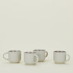 Four Essential Mugs in Light Grey.