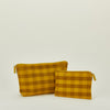 Essential Gingham Pouch - Mustard/Bronze