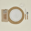 Essential woven placemat in natural with place setting