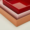 Detailed view of Essential nested trays in warms