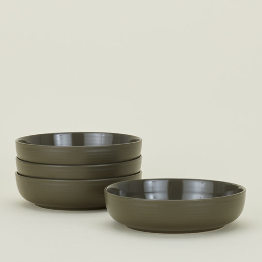 Essential Low Bowl, Set of 4 - Olive