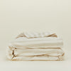 Essential Striped Duvet - Ivory/Flax