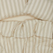 Essential Stripe Pillowcases, Set of 2 - Ivory/Flax on bed with matching duvet