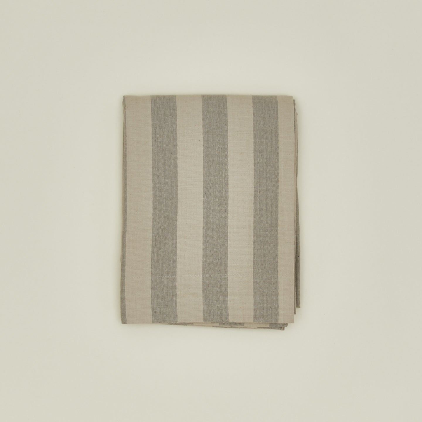 Essential Striped Shower Curtain Light Grey/Dark Grey folded