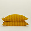 Essential Stripe Pillowcases, Set of 2 - Mustard/Bronze