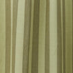 Close up view of essential striped shower curtain olive / sage