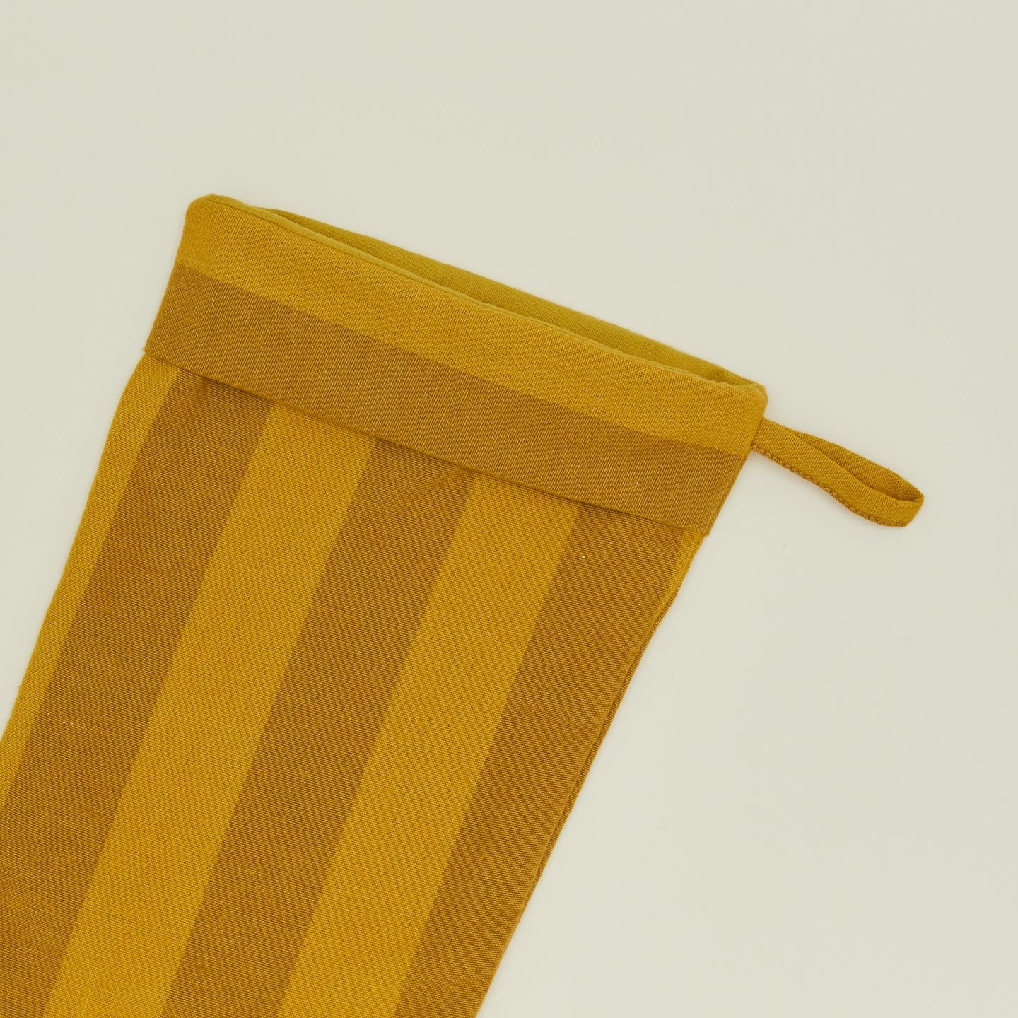 Detailed view of Essential Striped Stocking - Mustard/Bronze