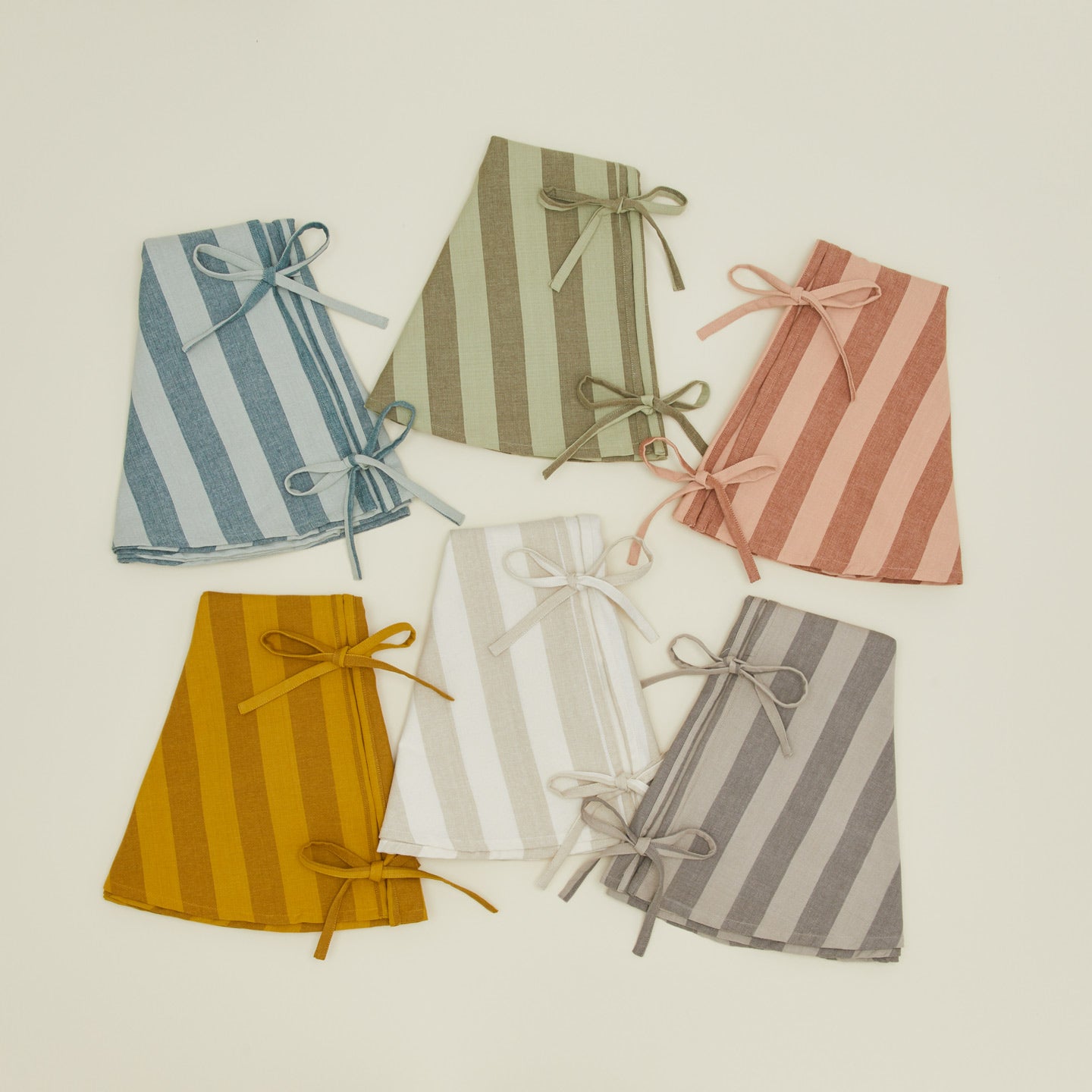 Essential striped tree skirt in various colors