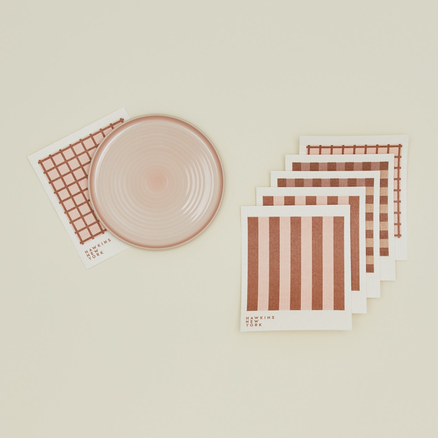 Essential swedish dishcloths in blush/terracotta