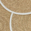 Close up view of essential woven placemat in white