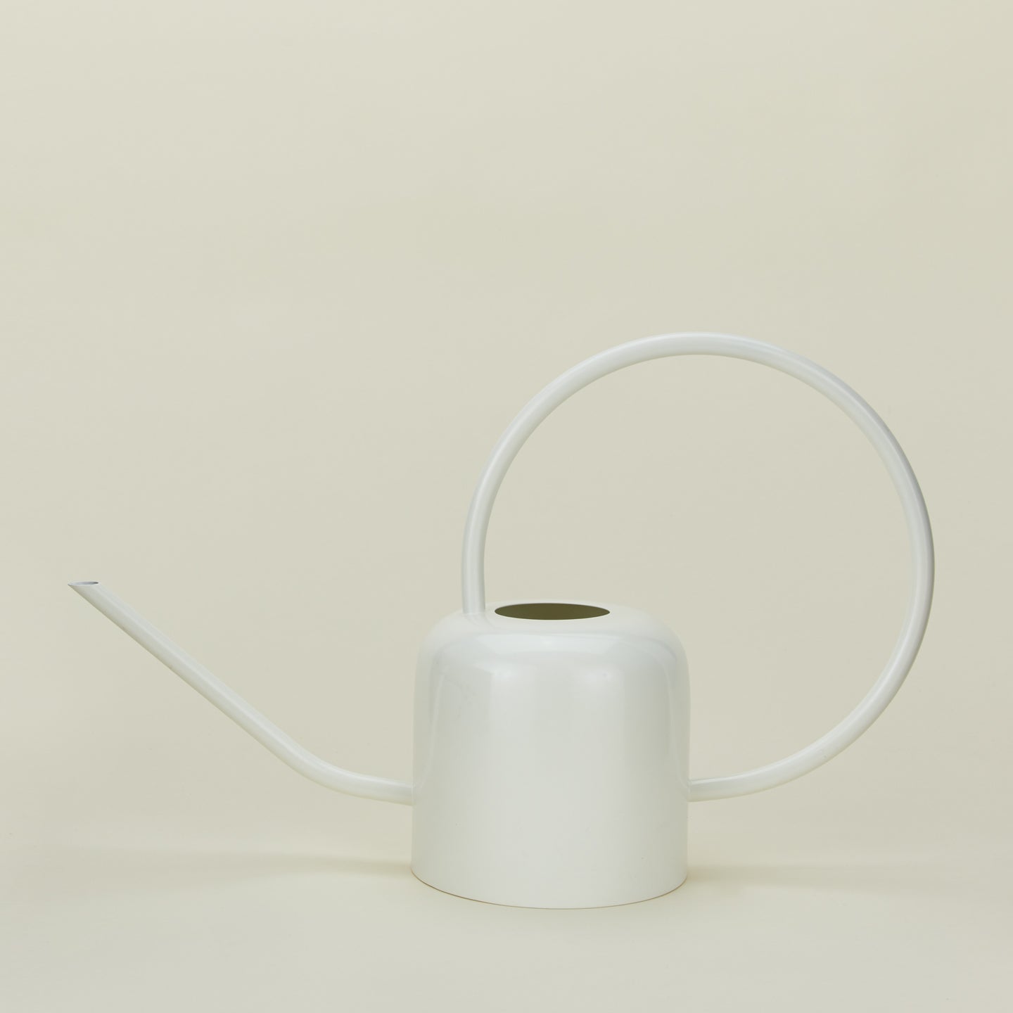 Floral Society watering can in white